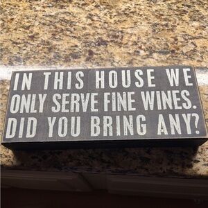 Bar sign 14 x 6. About 1.5 inches deep